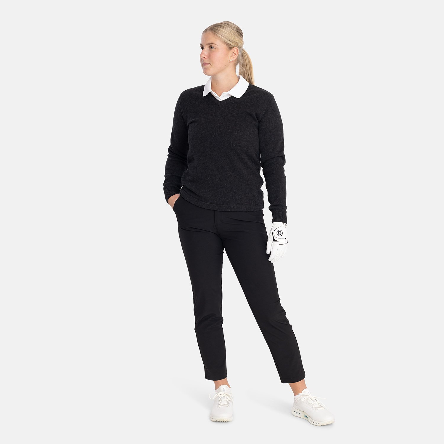 PD V-Neck Svart Ivanhoe