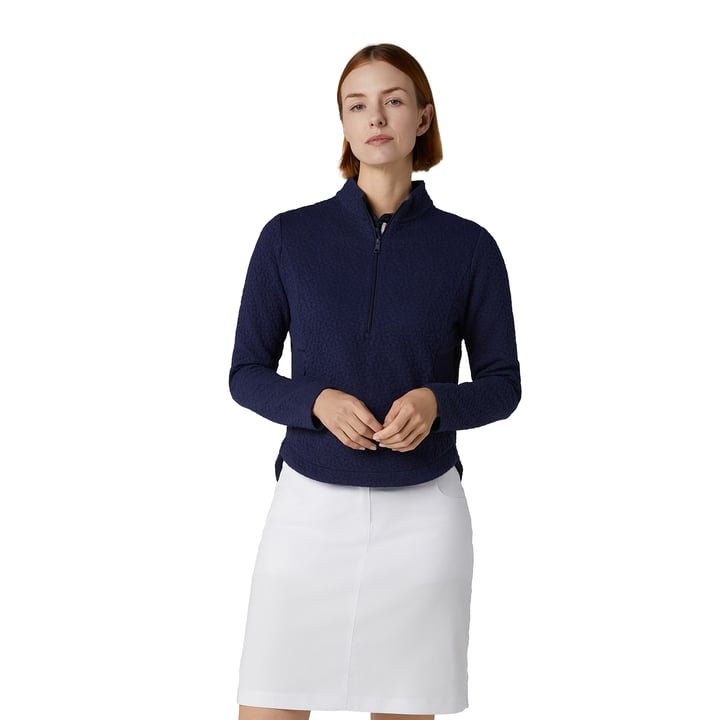 1/2 Zip Quilted Knit Blue Callaway 1/2 Zip Quilted Knit Blue Callaway