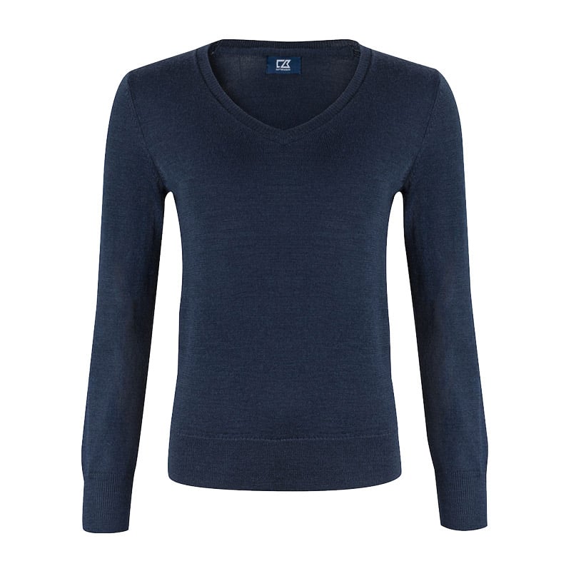 Vernon V-Neck Merino Blå