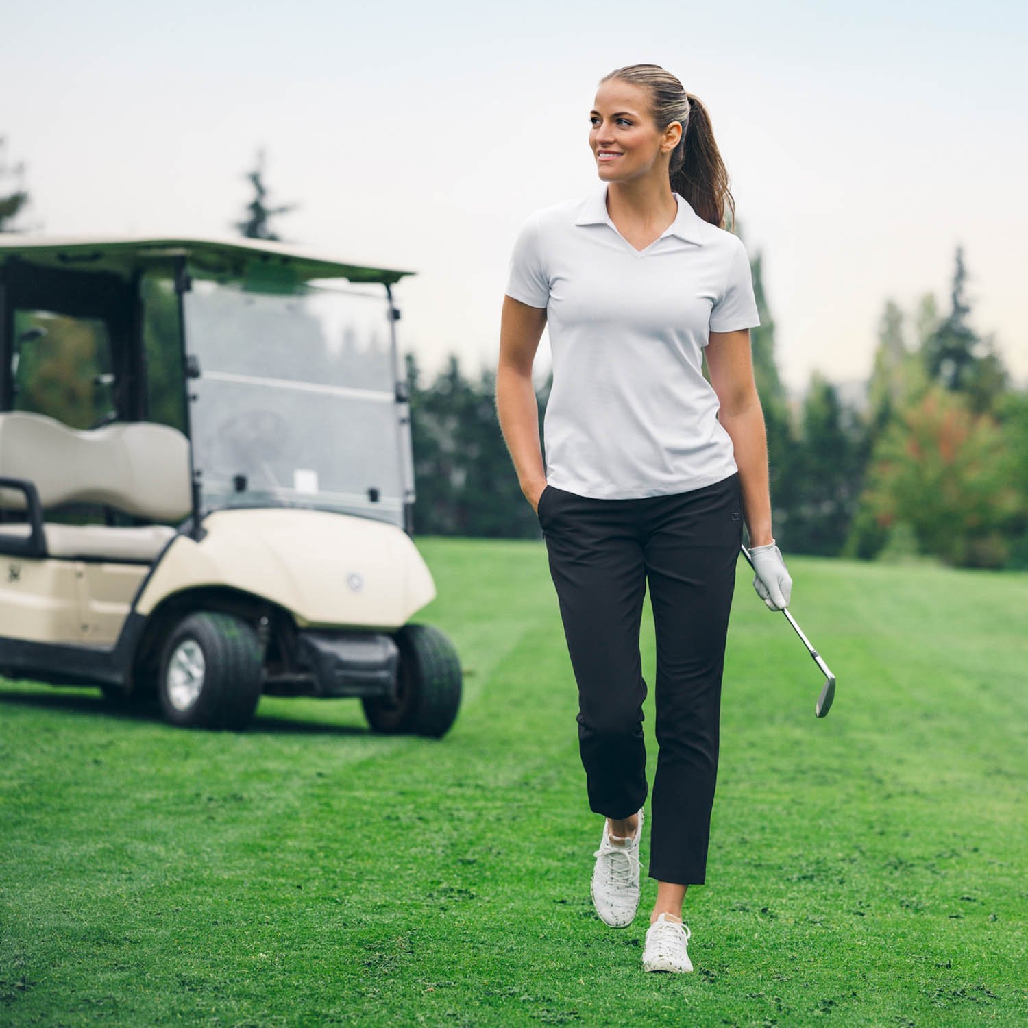 Virtue Polo V-Neck Vit Cutter & Buck