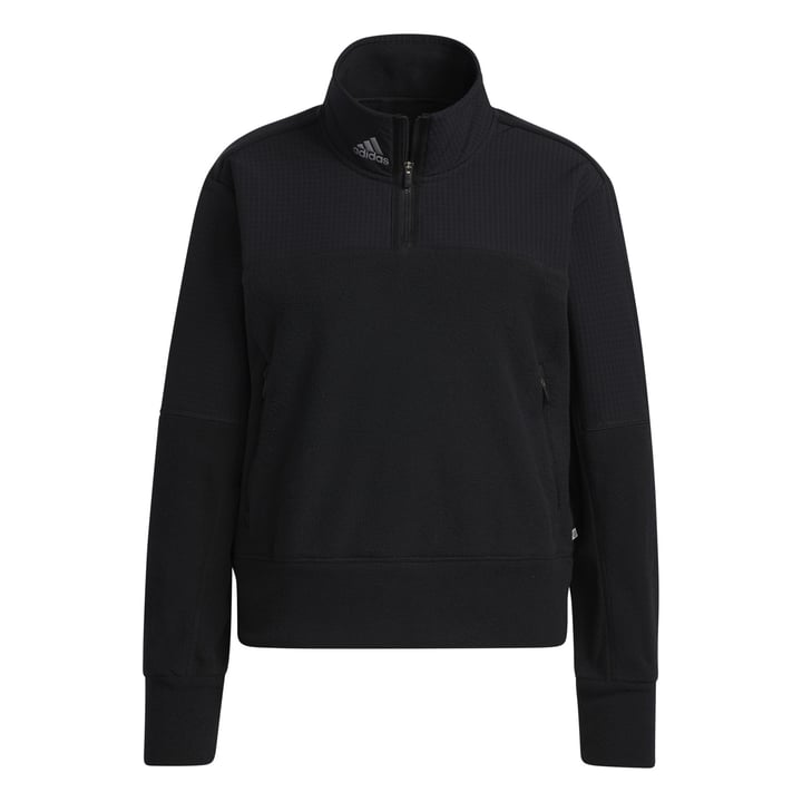 W Fleece Qtr Zip J Svart Adidas