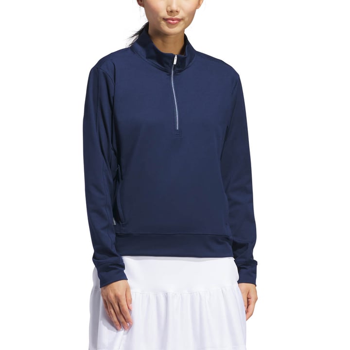W Ultimate Half-Zip Layering Top Blue Adidas W Ultimate Half-Zip Layering Top Blue Adidas
