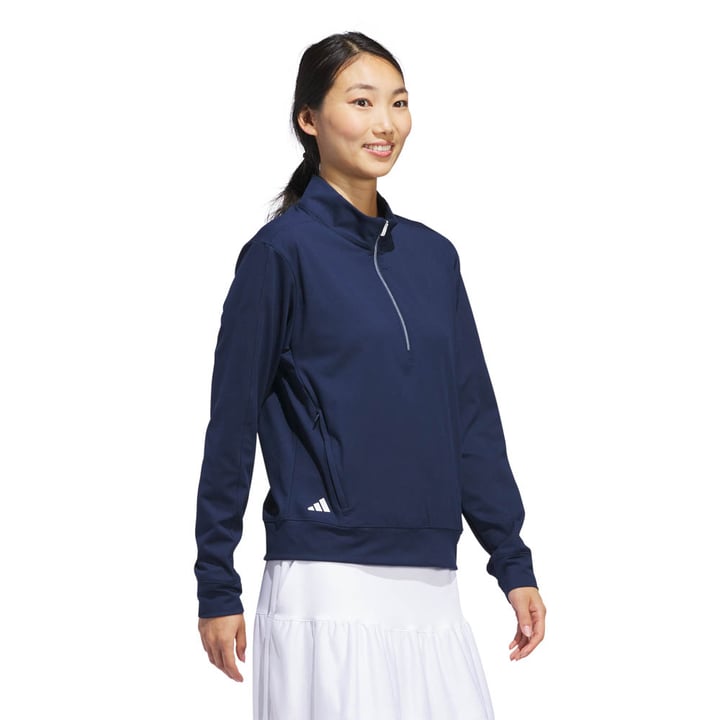 W Ultimate Half-Zip Layering Top Blue Adidas W Ultimate Half-Zip Layering Top Blue Adidas