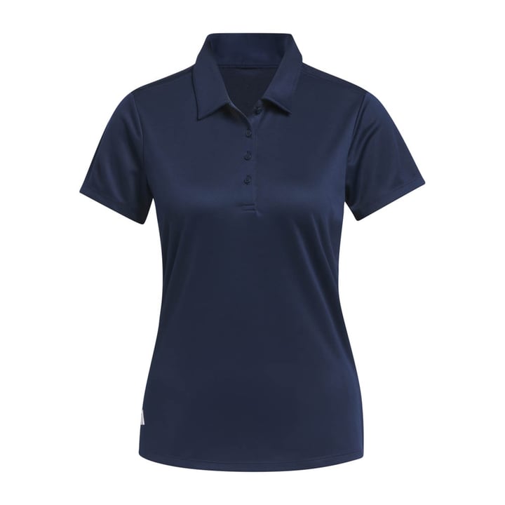 adidas Solid Performance Short Sleeve Ladies Golf Polo Shirt - Navy adidas Solid Performance Short Sleeve Ladies Golf Polo Shirt - Navy