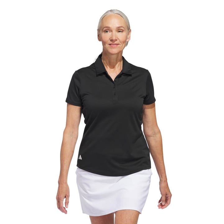 W Solid Performance Short Sleeve Polo Shirt Sort Adidas W Solid Performance Short Sleeve Polo Shirt Sort Adidas