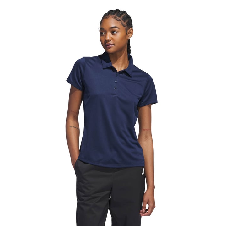 W Solid Performance Short Sleeve Polo Shirt Blå Adidas W Solid Performance Short Sleeve Polo Shirt Blå Adidas