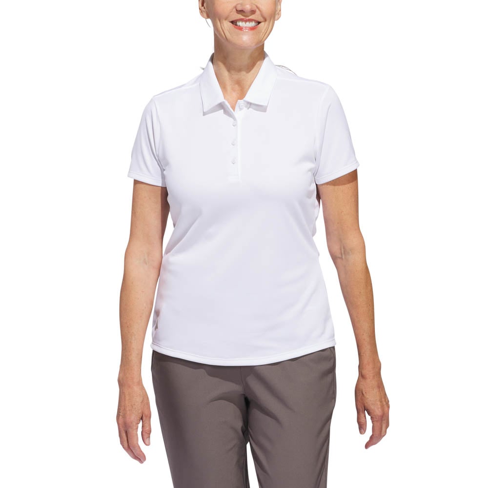 W Solid Performance Short Sleeve Polo Shirt Hvit Adidas