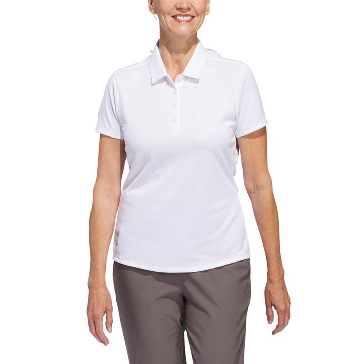 W Solid Performance Short Sleeve Polo Shirt Hvid Adidas W Solid Performance Short Sleeve Polo Shirt Hvid Adidas