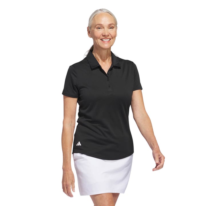 W Solid Performance Short Sleeve Polo Shirt Sort Adidas W Solid Performance Short Sleeve Polo Shirt Sort Adidas