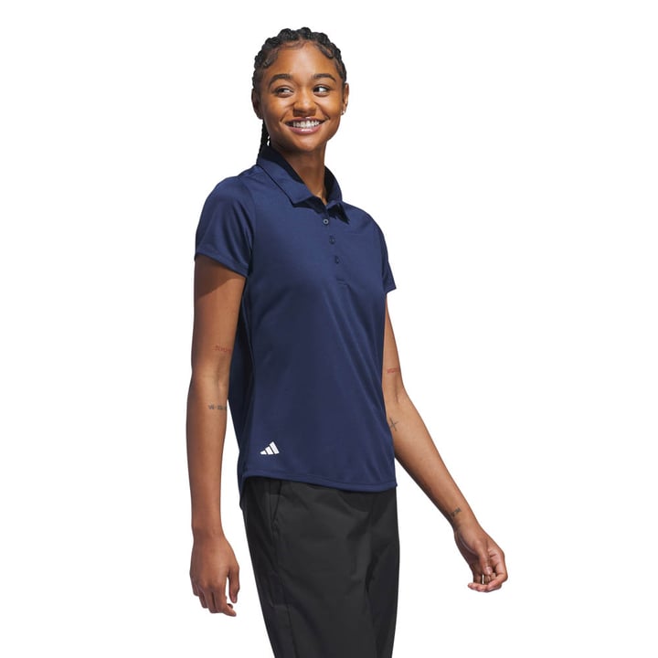 W Solid Performance Short Sleeve Polo Shirt Blå Adidas W Solid Performance Short Sleeve Polo Shirt Blå Adidas