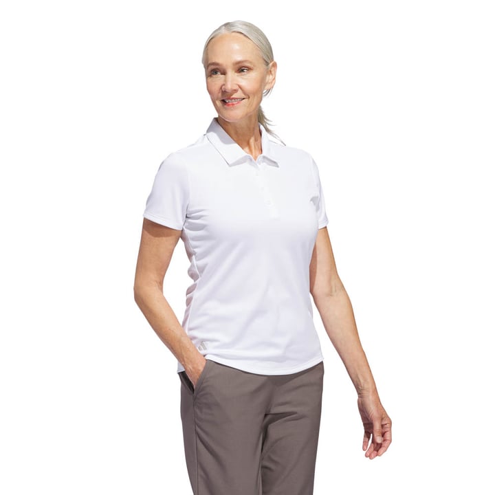 W Solid Performance Short Sleeve Polo Shirt Hvid Adidas W Solid Performance Short Sleeve Polo Shirt Hvid Adidas