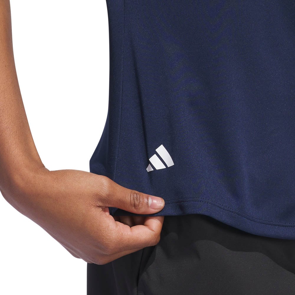 W Solid Performance Short Sleeve Polo Shirt Blue Adidas