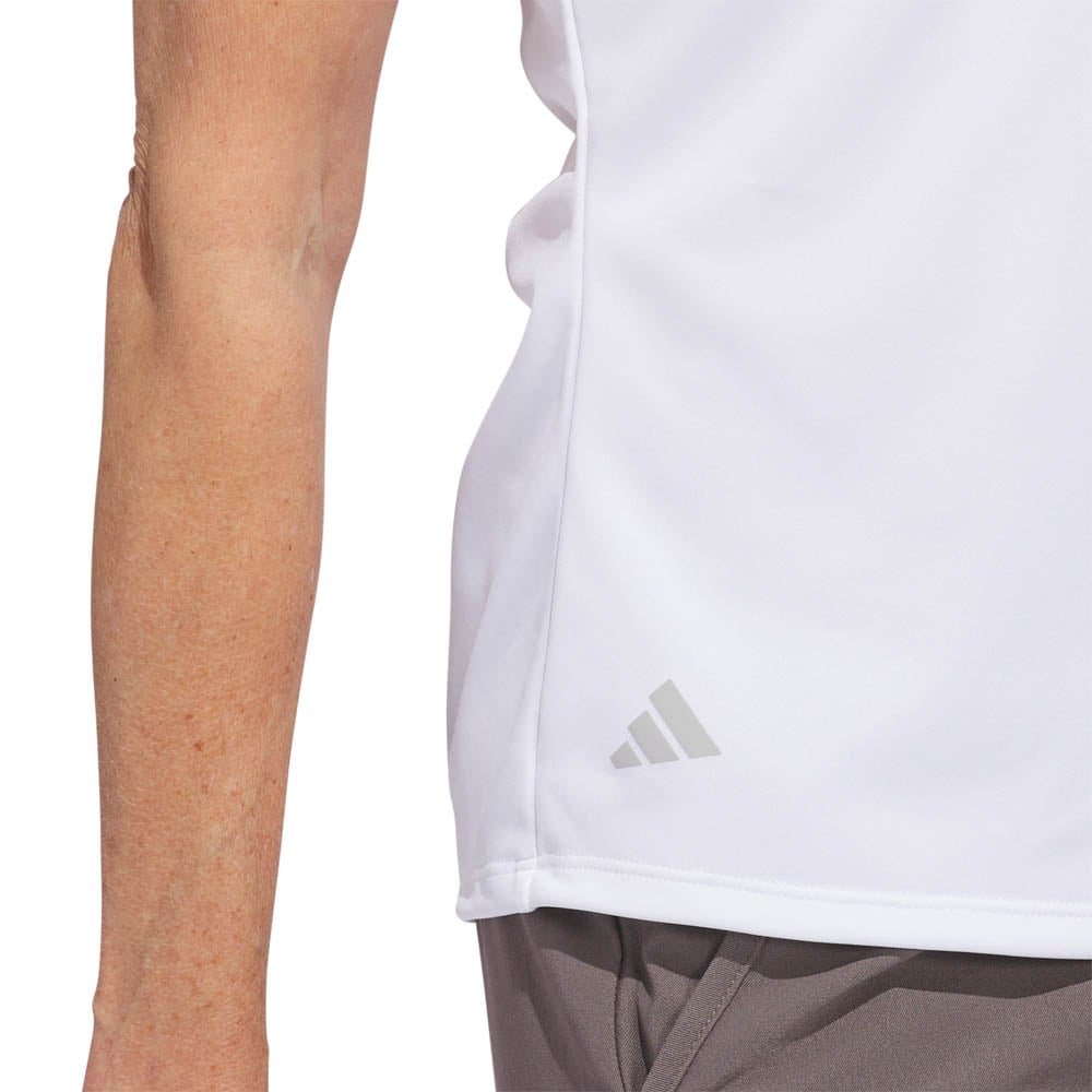 W Solid Performance Short Sleeve Polo Shirt Hvit Adidas