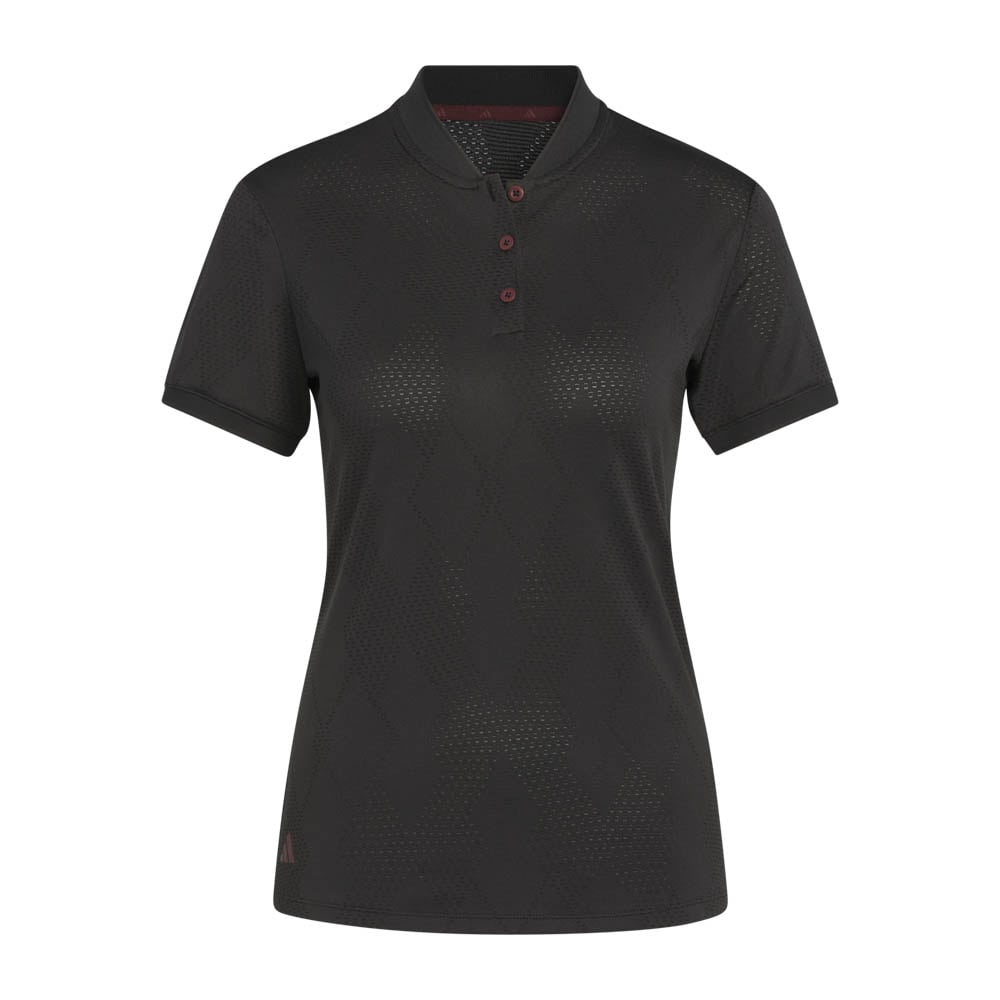 W Ultimate Diamond Jacquard Polo Shirt Musta Adidas