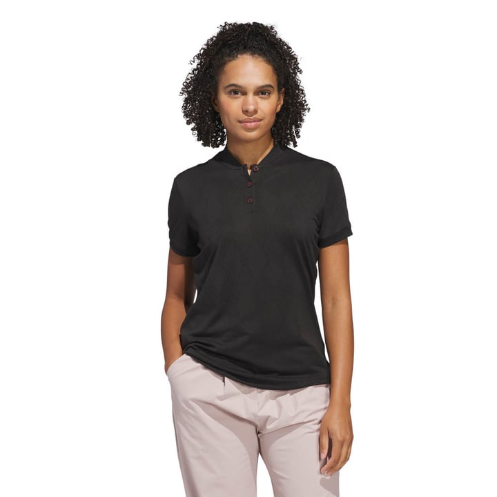 W Ultimate Diamond Jacquard Polo Shirt Musta Adidas W Ultimate Diamond Jacquard Polo Shirt Musta Adidas