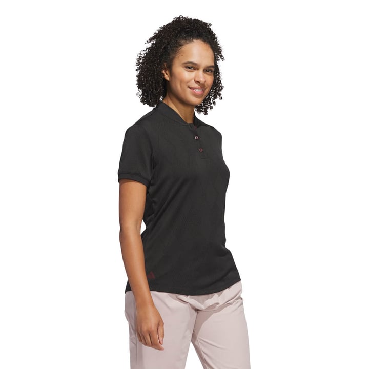W Ultimate Diamond Jacquard Polo Shirt Musta Adidas W Ultimate Diamond Jacquard Polo Shirt Musta Adidas