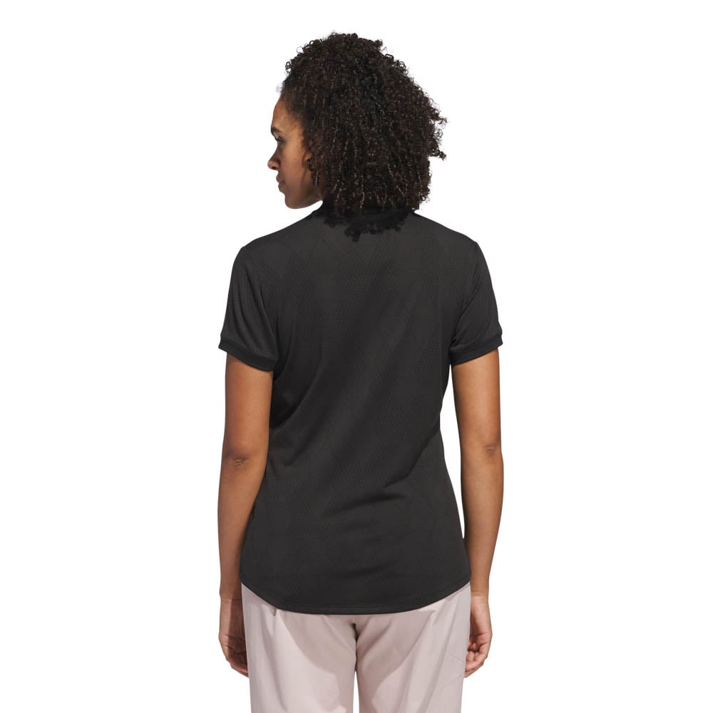 W Ultimate Diamond Jacquard Polo Shirt Musta Adidas