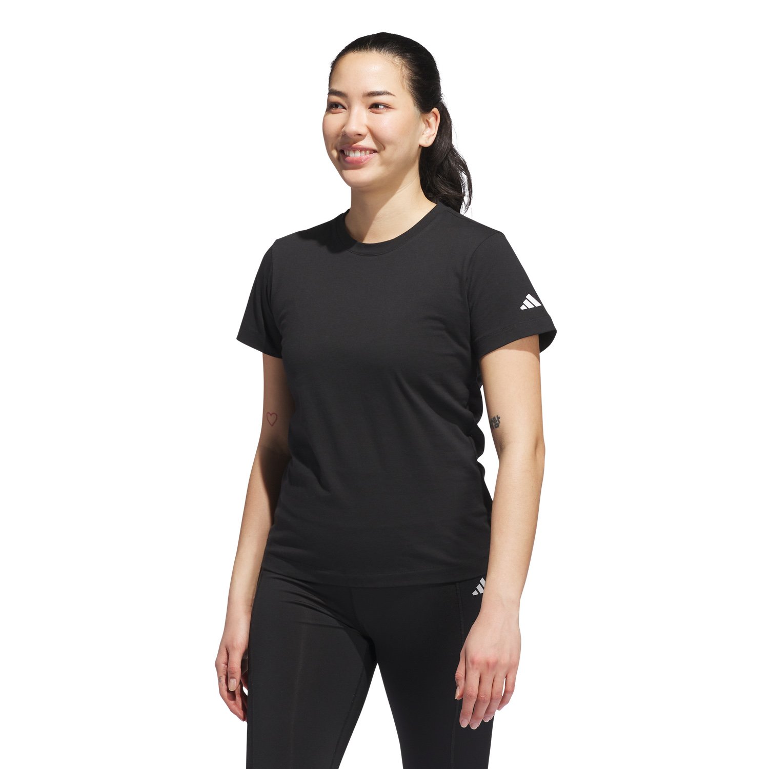 W Blank T Musta Adidas