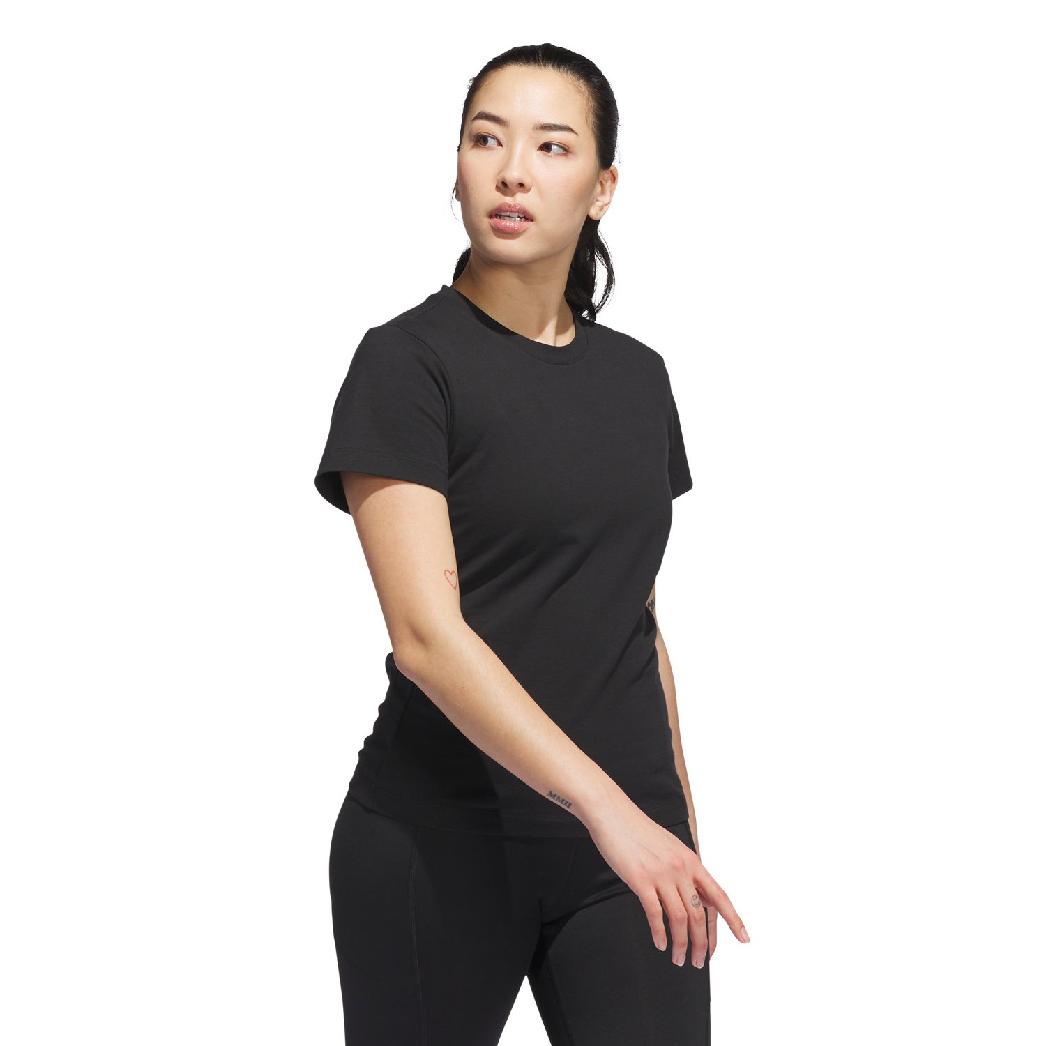 W Blank T Musta Adidas