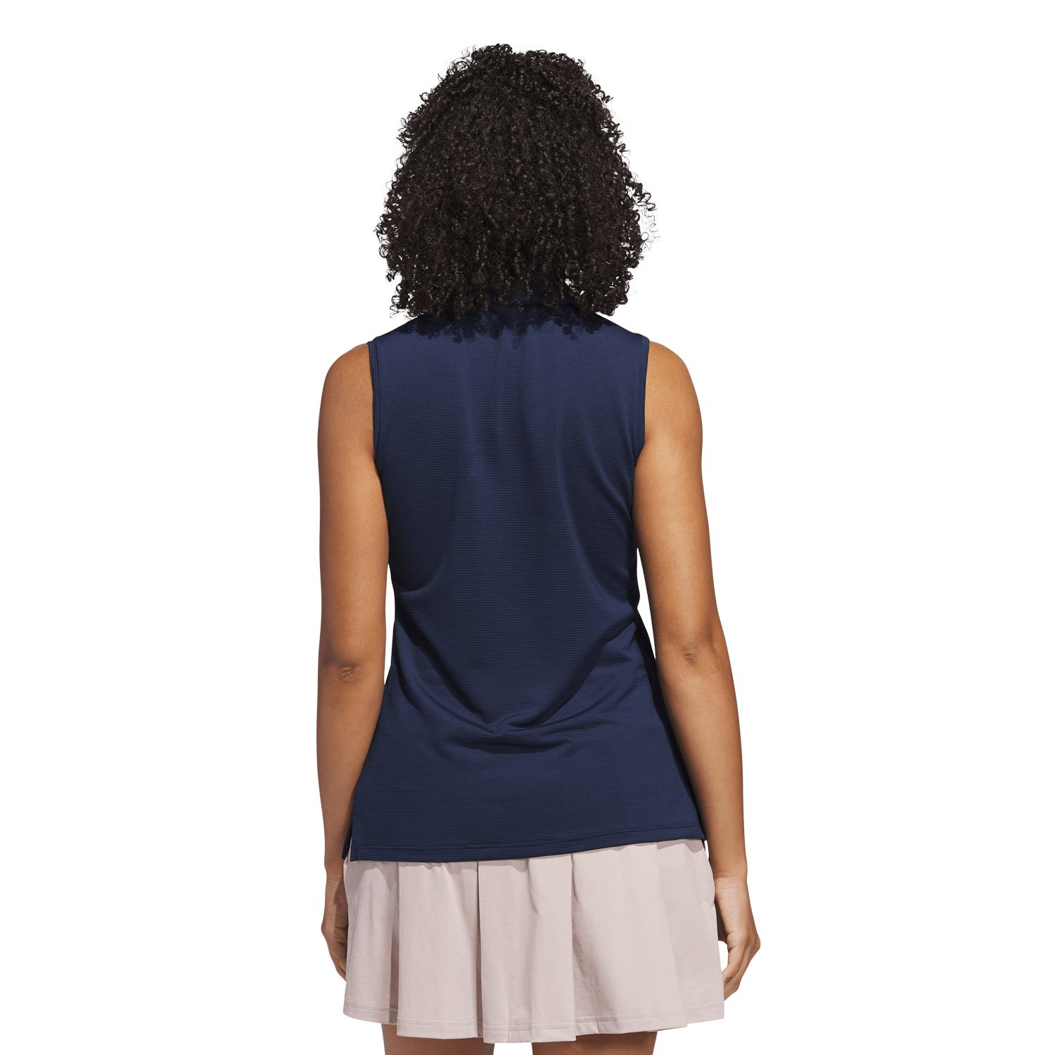 Solid Ottoman Sleeveless Polo Shirt Sininen Adidas