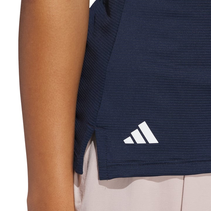 Solid Ottoman Sleeveless Polo Shirt Blau Adidas