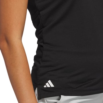 Solid Ottoman Sleeveless Polo Shirt Schwarz Adidas