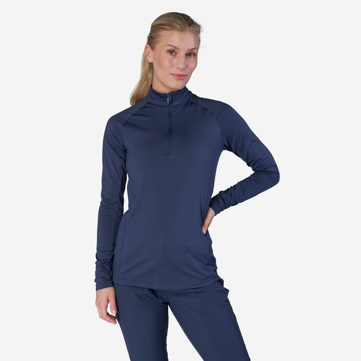 W Mid Layer LS Zip Blå Bogeys & Birdies