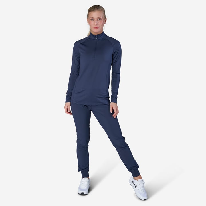 W Mid Layer LS Zip Blå Bogeys & Birdies