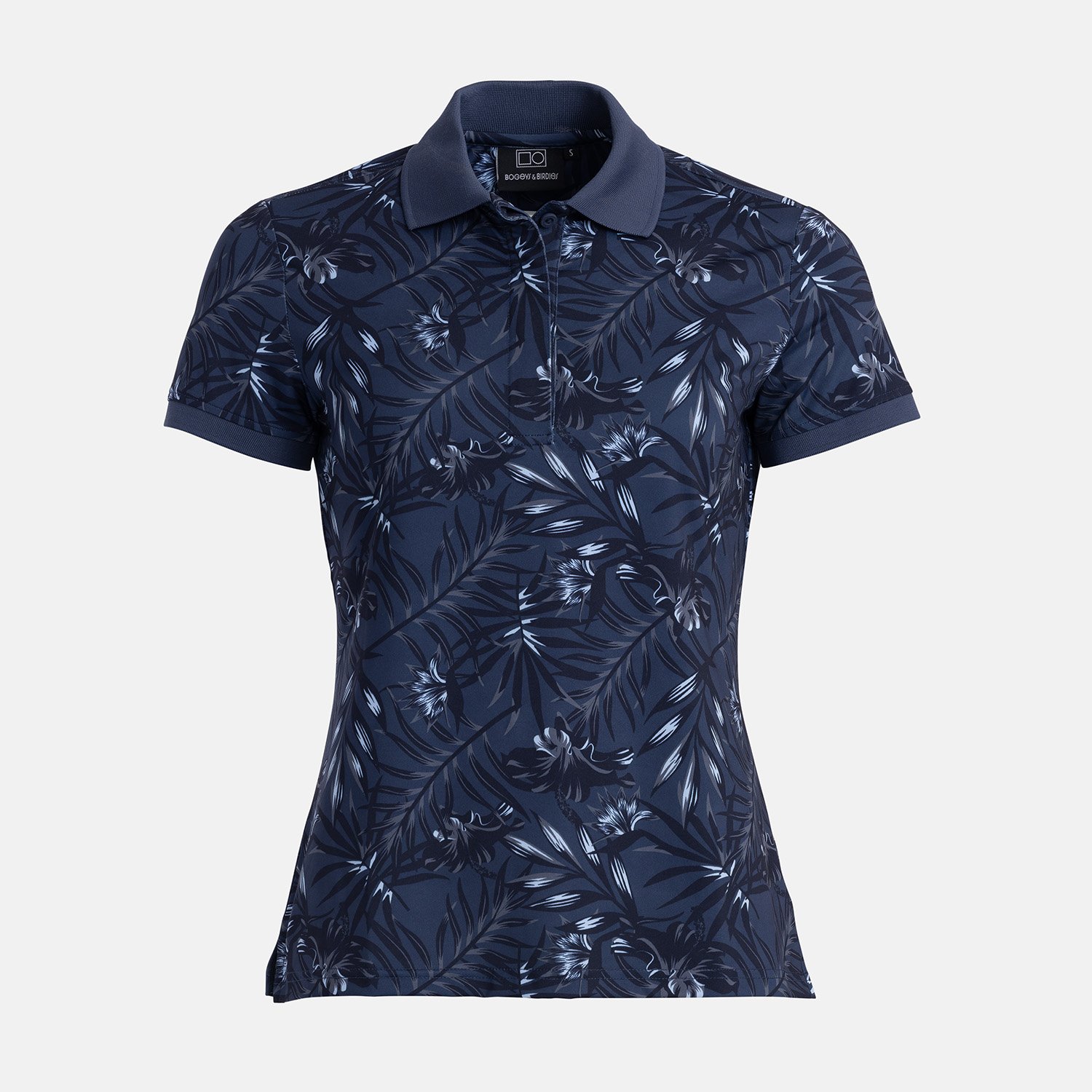 W Tech Hidden Button Pique AOP Sininen Bogeys & Birdies