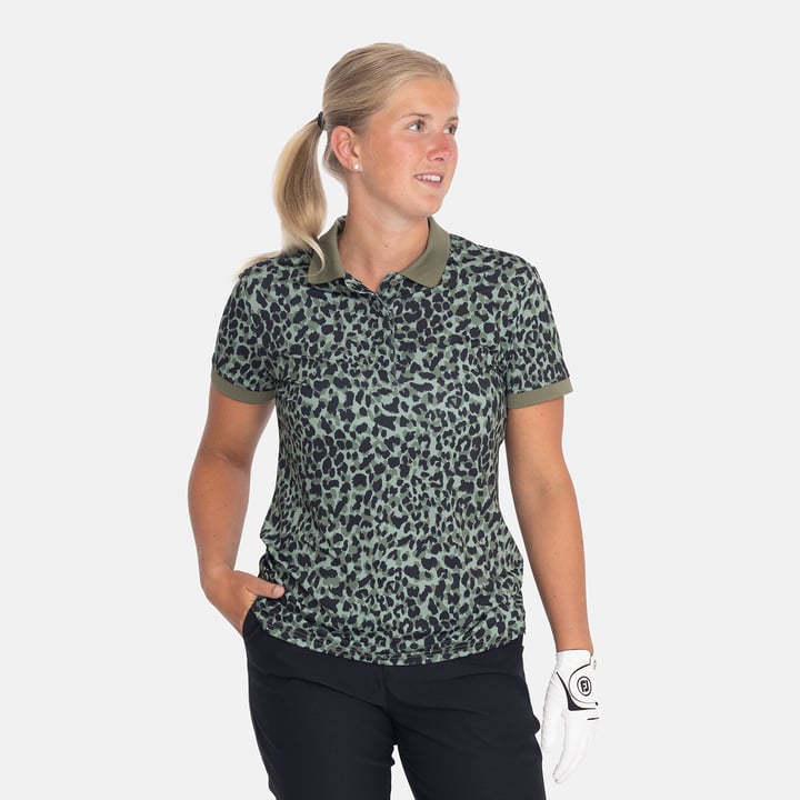 W Tech Hidden Button Pique AOP Le noir Bogeys & Birdies