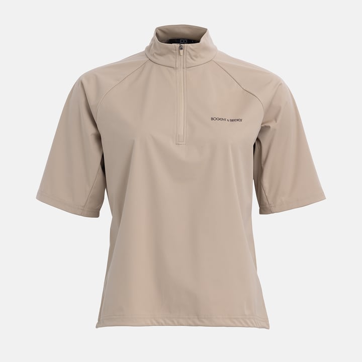 W Windbreaker SS 1/4 Zip Beige Bogeys & Birdies