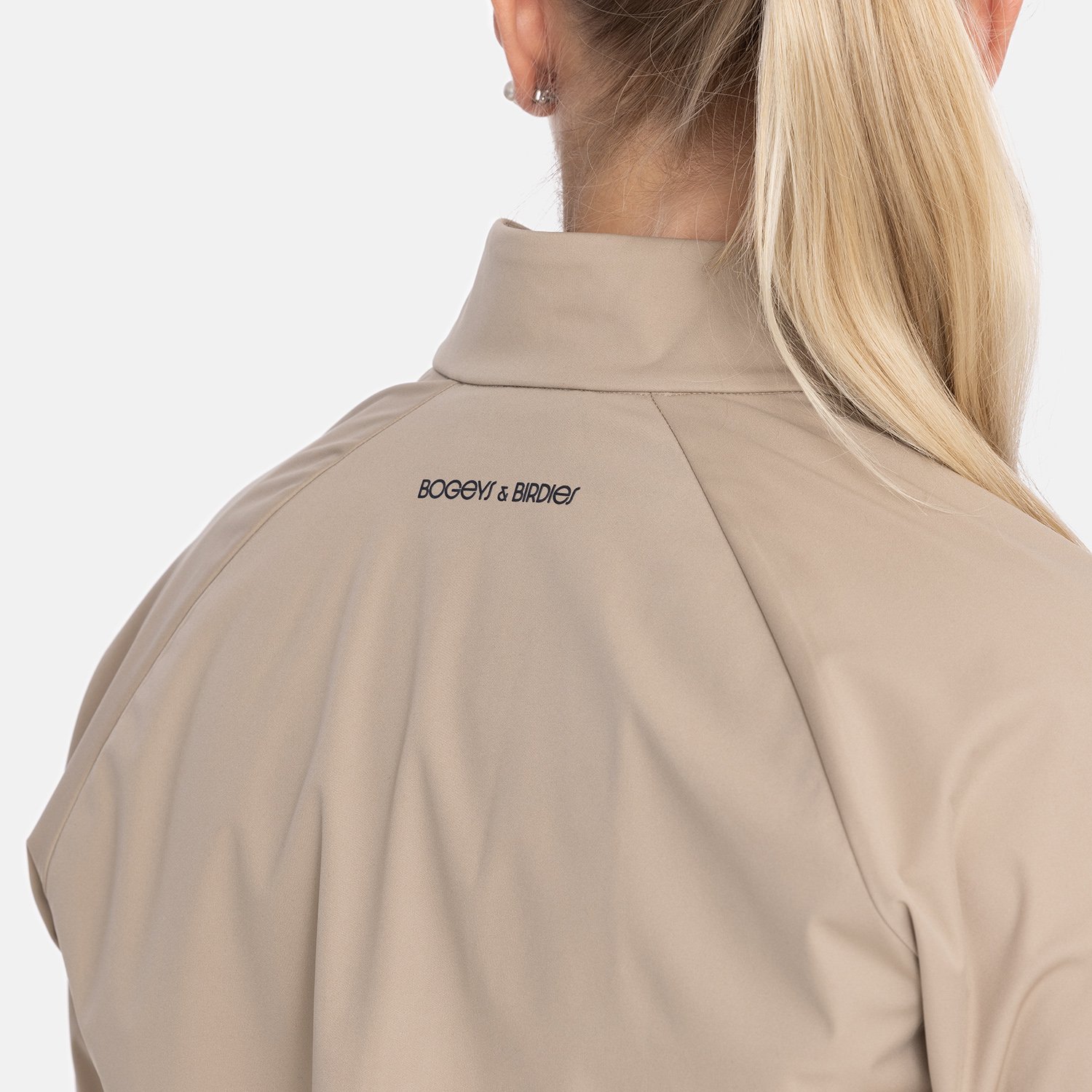 W Windbreaker SS 1/4 Zip Beige Bogeys & Birdies