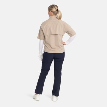 W Windbreaker SS 1/4 Zip Beige Bogeys & Birdies