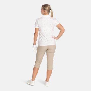 W Tech Button Pique AOP Hvit Bogeys & Birdies