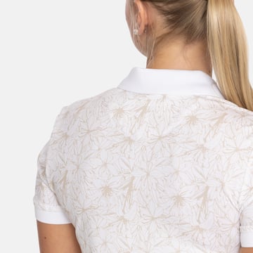 W Tech Button Pique AOP Hvit Bogeys & Birdies