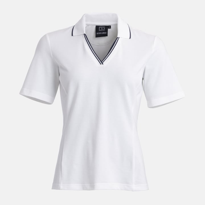 W Cotton Mix Open Collar Hvit Bogeys & Birdies