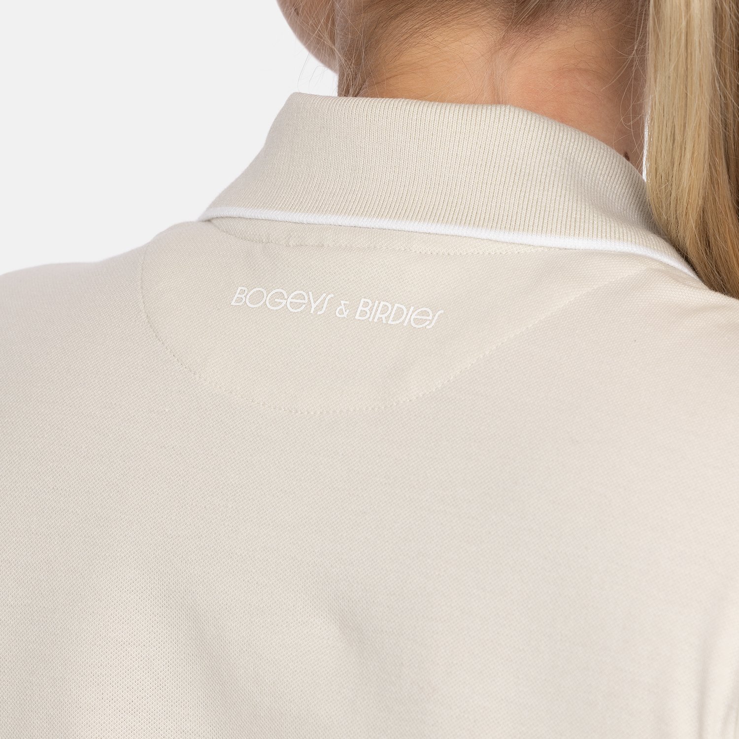 W Cotton Mix Open Collar Beige Bogeys & Birdies