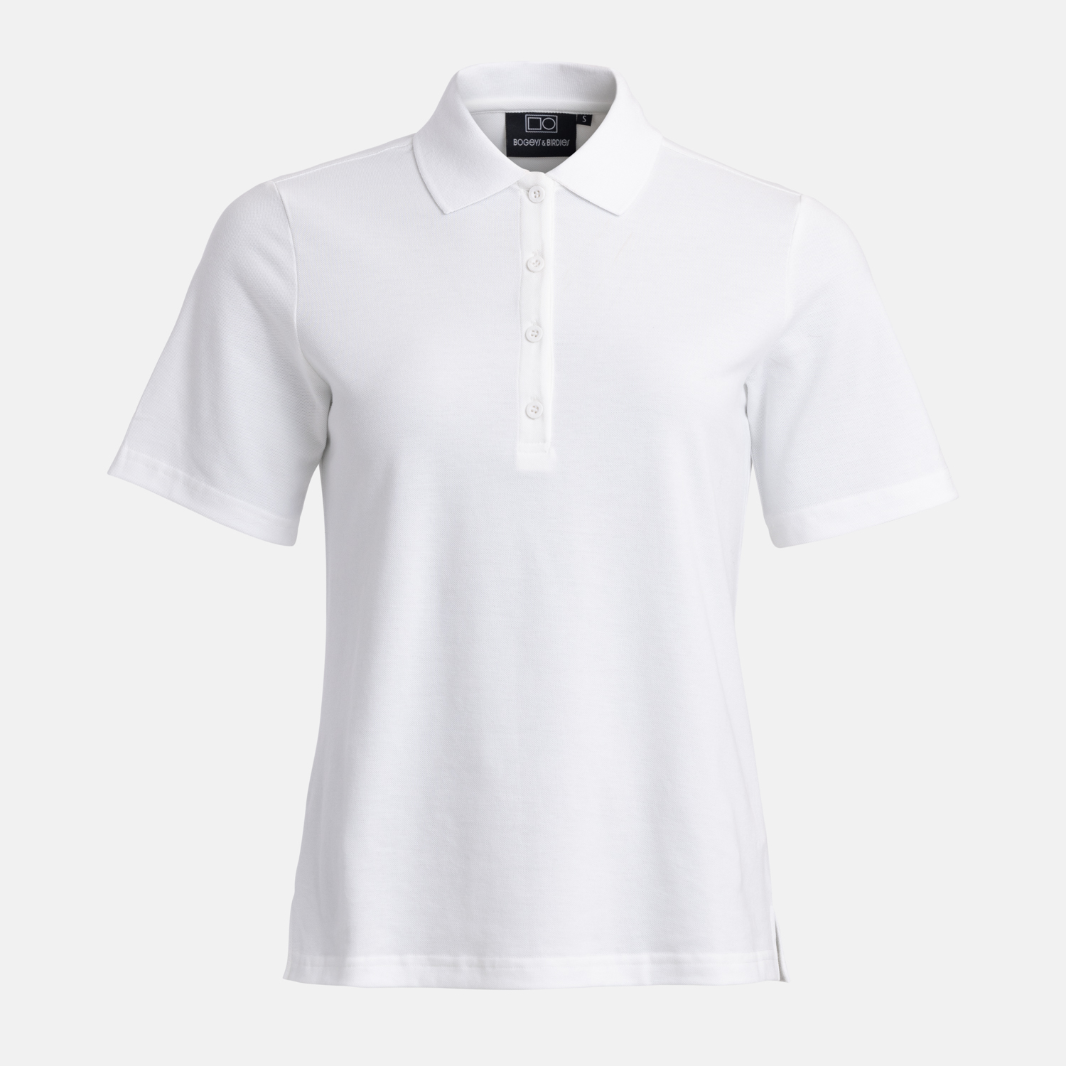 W Cotton Mix Classic Button Weiß