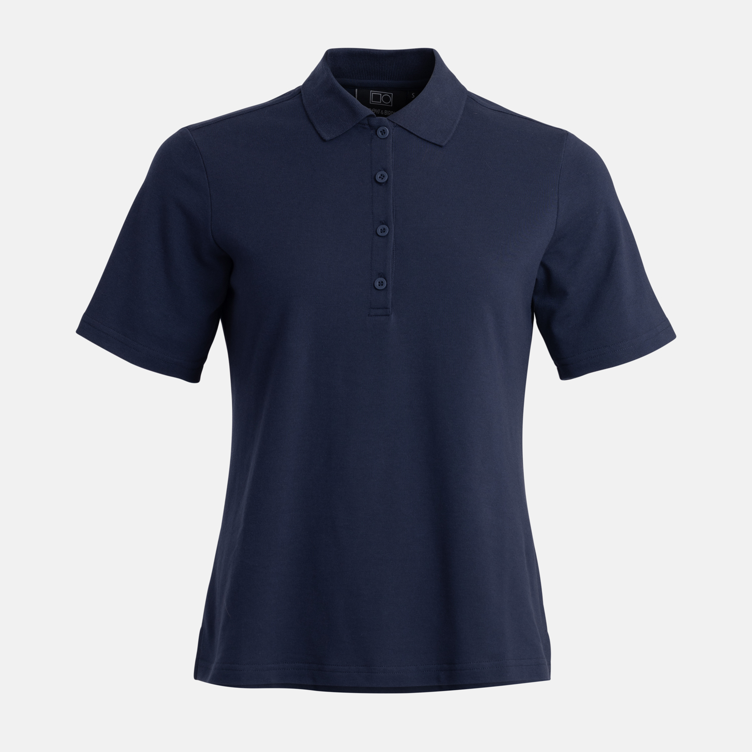 W Cotton Mix Classic Button Blau