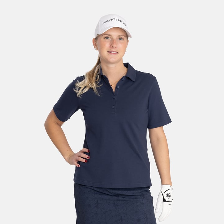 W Cotton Mix Classic Button Blå Bogeys & Birdies