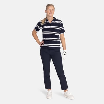 W Cotton Mix Classic Button Stripe Blå Vit Bogeys & Birdies