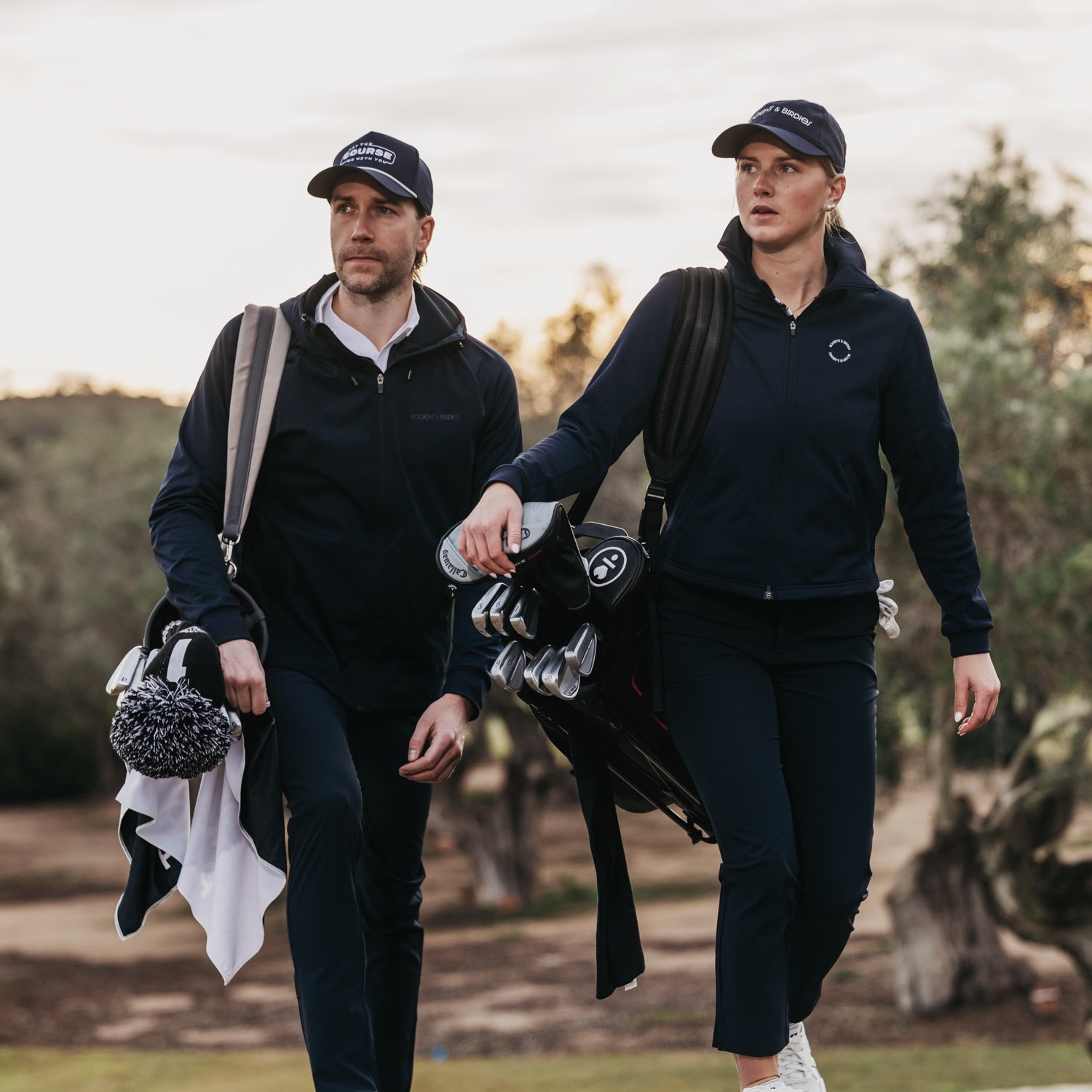 W Mid Layer Full Zip Blå Bogeys & Birdies