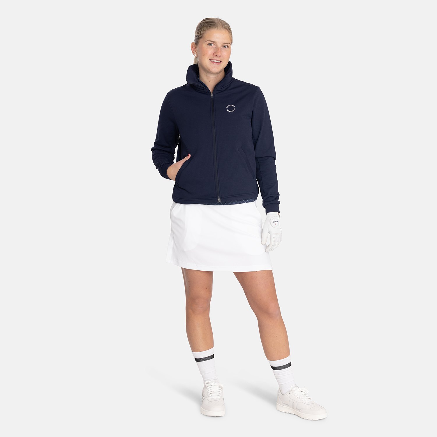 W Mid Layer Full Zip Blå Bogeys & Birdies