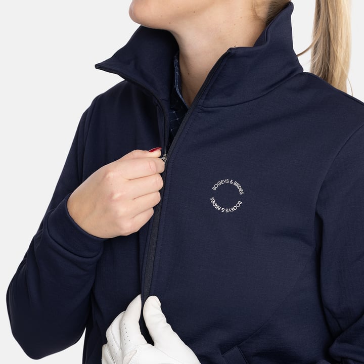 W Mid Layer Full Zip Blå Bogeys & Birdies