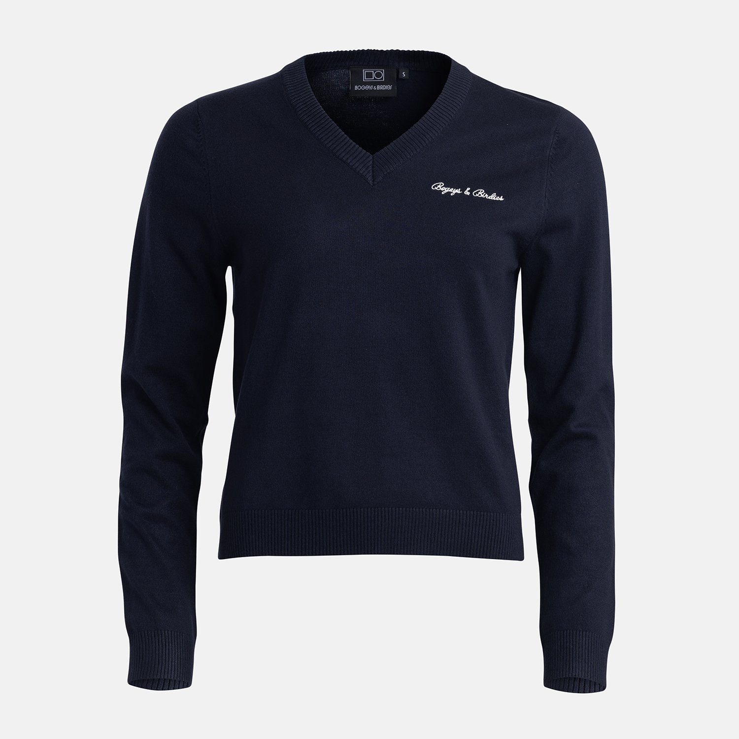 W Knitted V-Neck Sweater Sininen