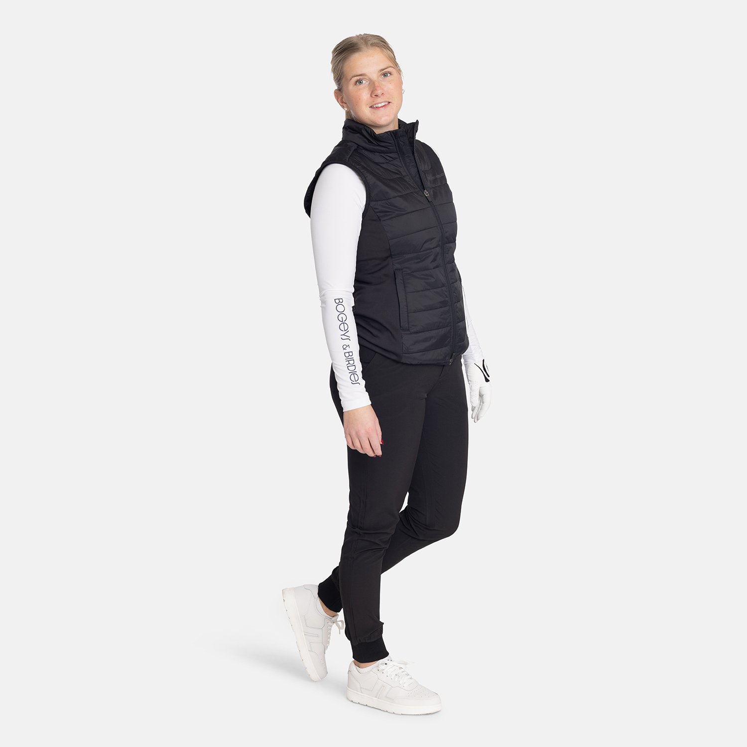 W Hybrid Padded Vest Svart Bogeys & Birdies