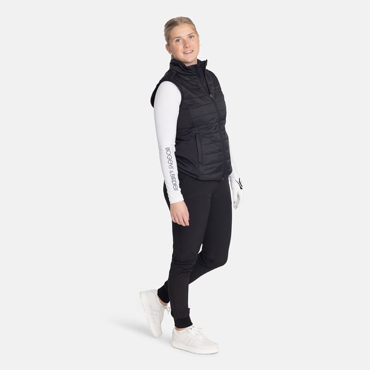 W Hybrid Padded Vest Svart Bogeys & Birdies