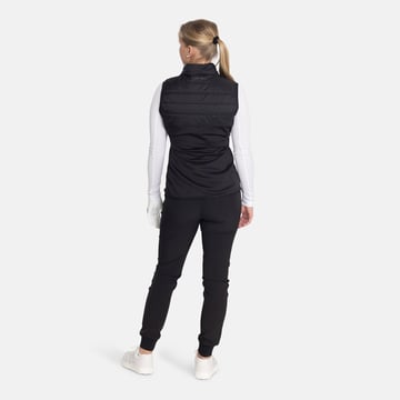 W Hybrid Padded Vest Svart Bogeys & Birdies