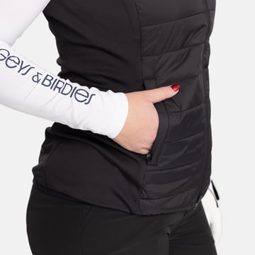 W Hybrid Padded Vest Svart Bogeys & Birdies