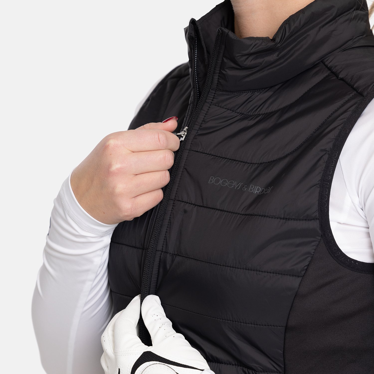 W Hybrid Padded Vest Svart Bogeys & Birdies